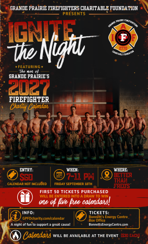 Grande Prairie Firefighters Charitable Foundation presents Ignite the Night Promo Poster